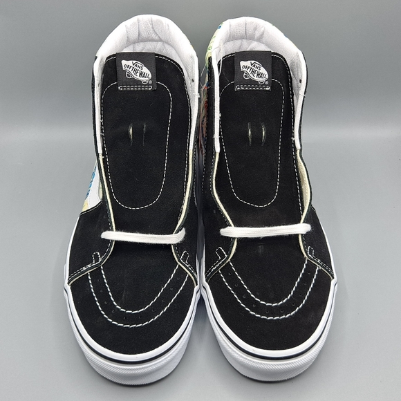 New Vans Sk8-Hi Top Butterfly Floral Marshmallow Black Suede Men's Size 12 - Picture 5 of 9